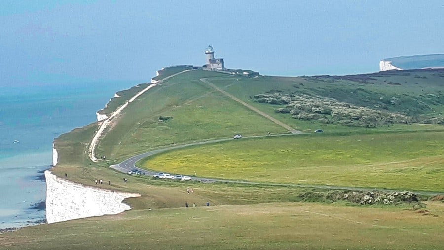 South Downs approaching Belle Tout lighthouse