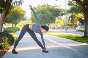 stretch before hiking
