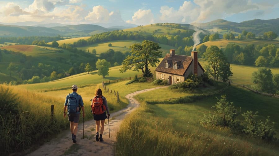 Cottage accommodation in the UK countryside, ideal for walking holidays.