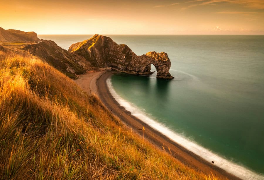 Durdle Door at sunset